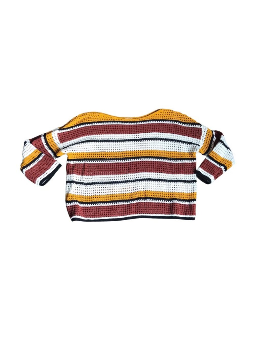 Nine West Yellow, Brown, White and Black Sweater